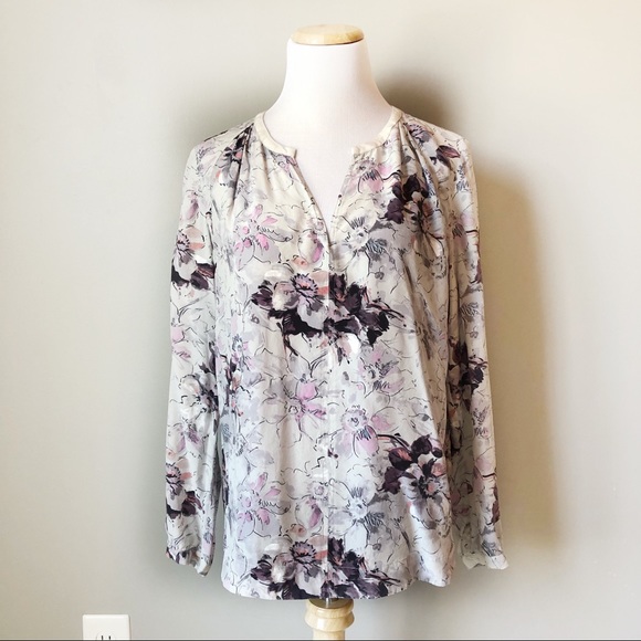 Rebecca Taylor Tops - Rebecca Taylor Floral Silk Blouse Size 10